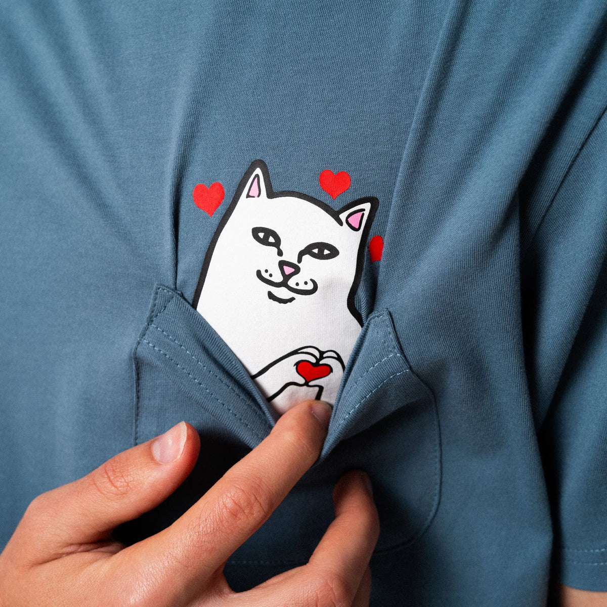 Ripndip Nermal Loves Pocket Tee (Slate)