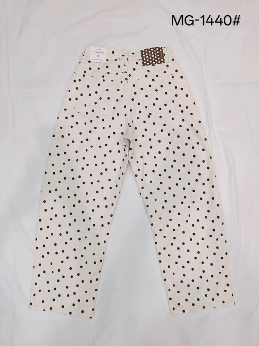 Balloon fit Polka Dots Beige Ecru