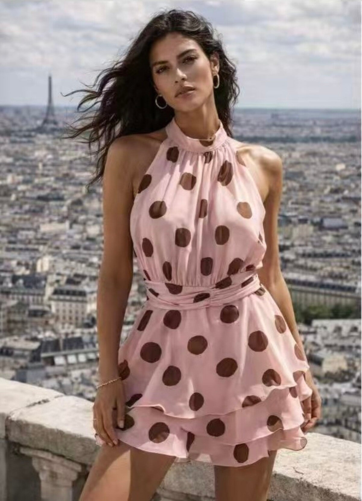 Combinaison Short à Pois Tendance