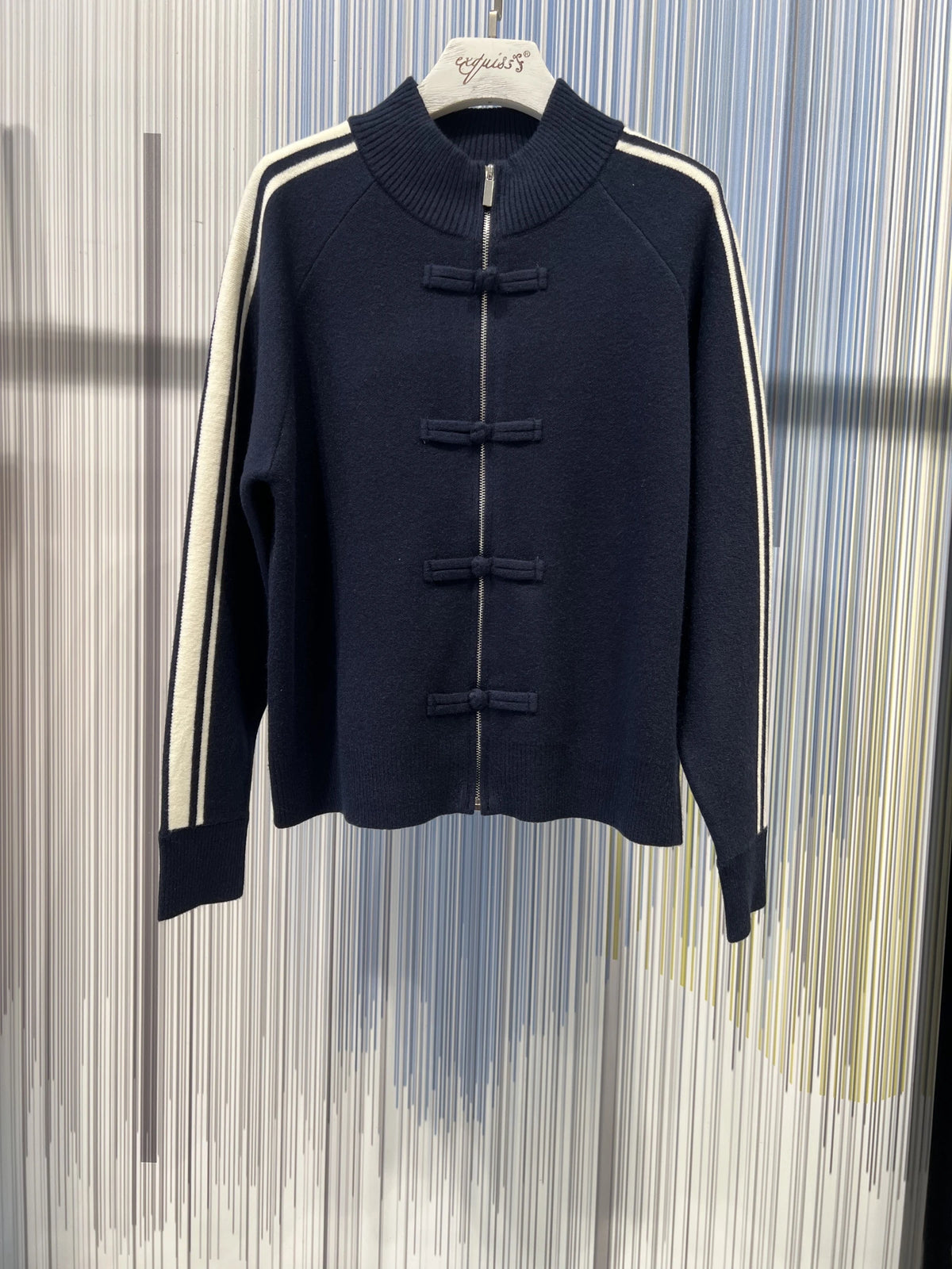 Gilet bouton chinois à zip