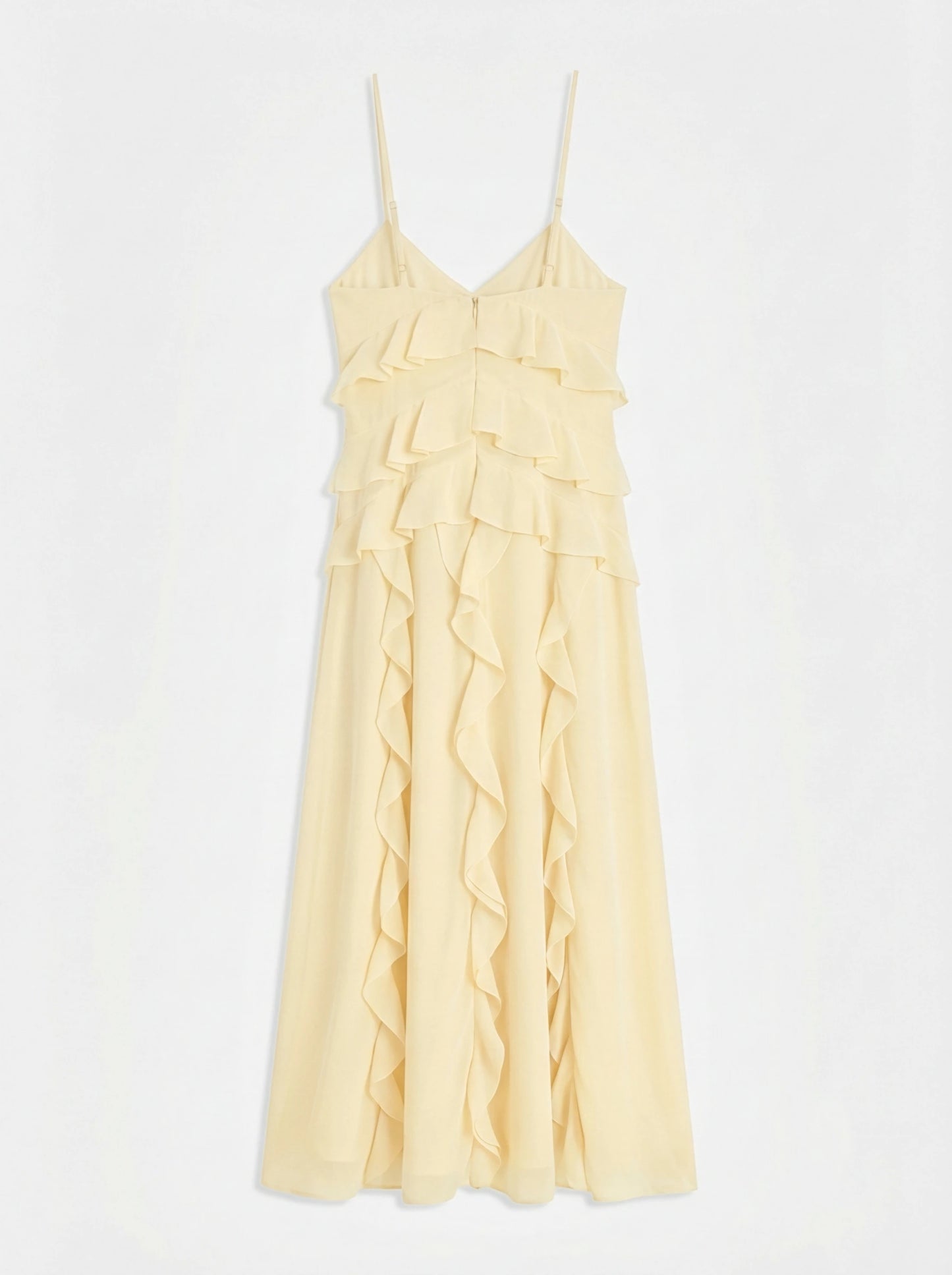 Robe longue à volants
