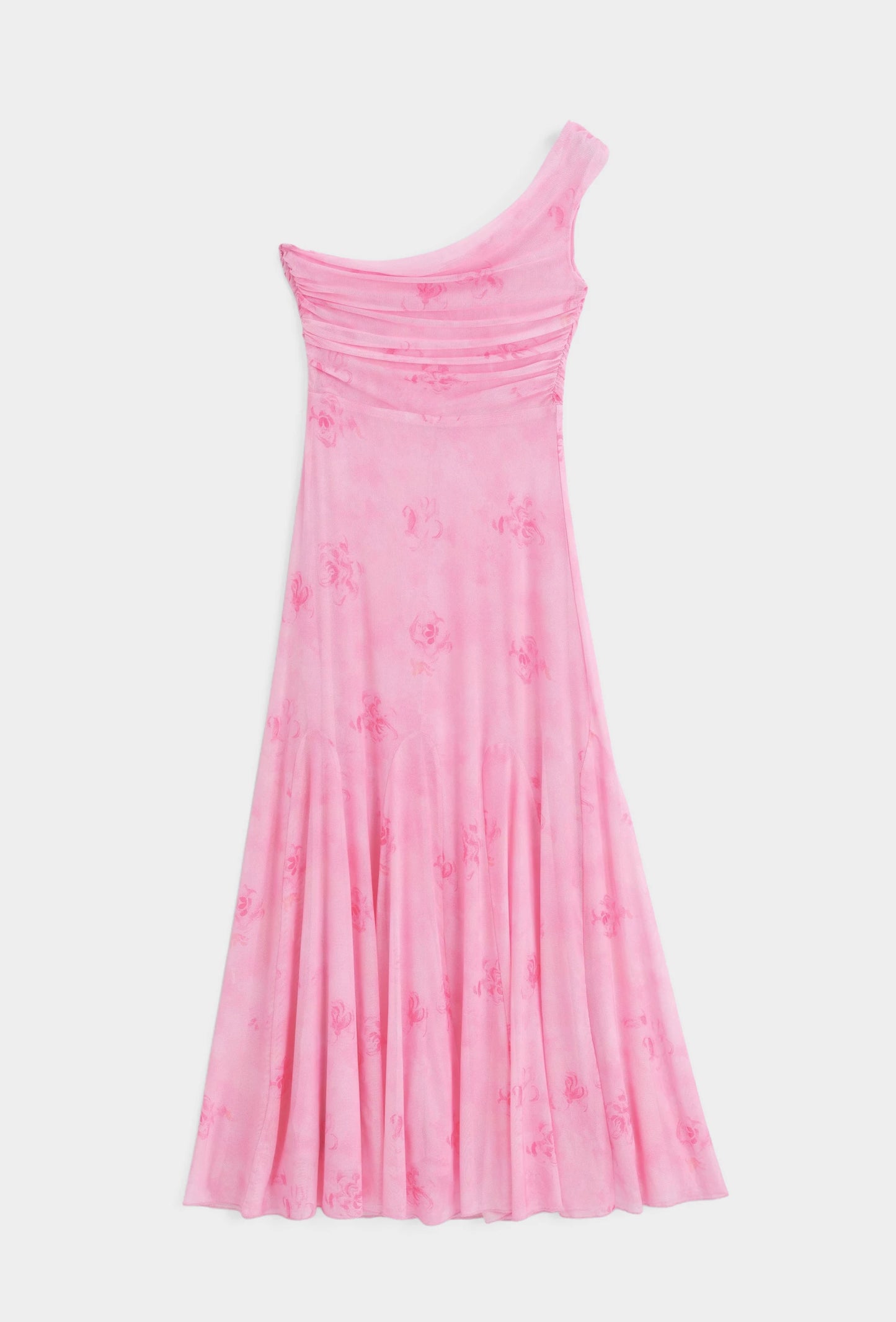 Robe longue asymétrique à godets