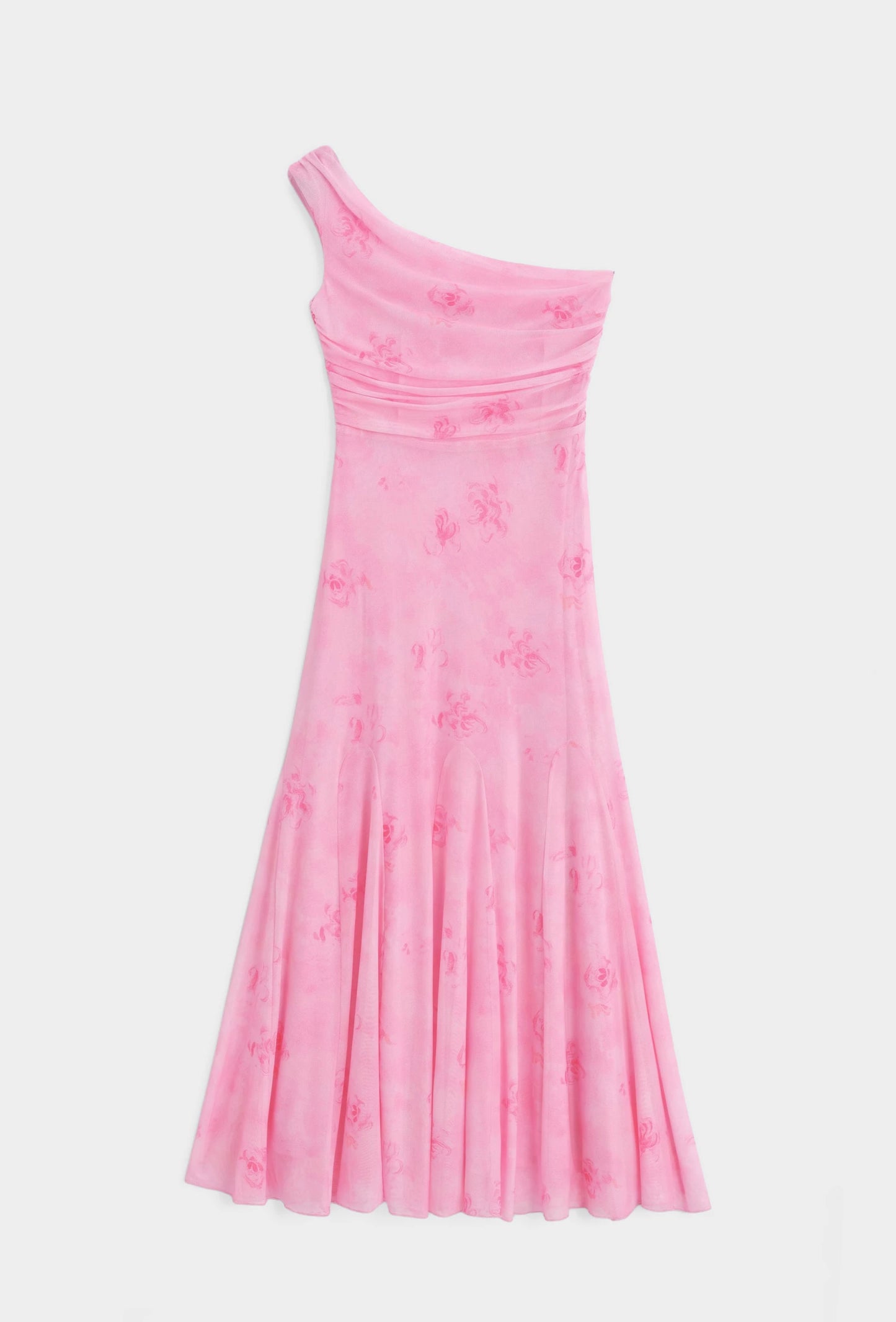 Robe longue asymétrique à godets