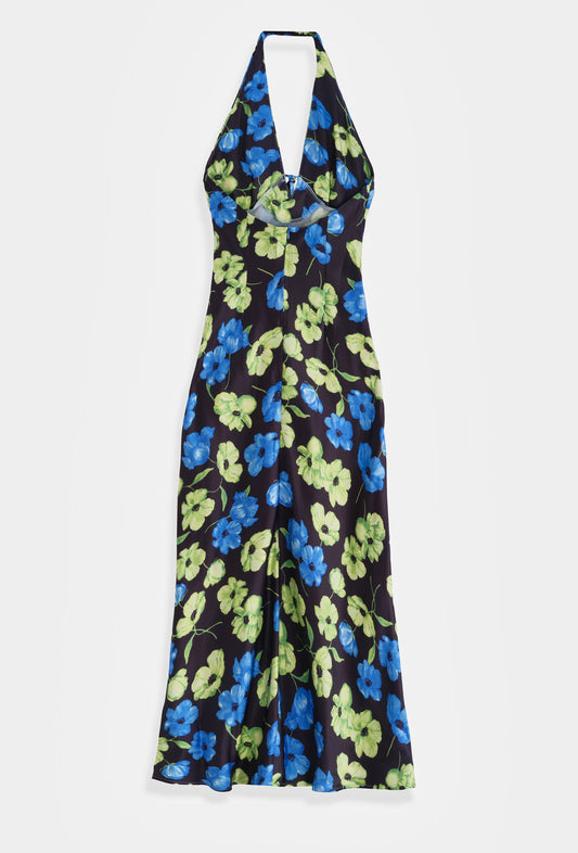 PLUS SIZE: Robe longue florale dos nu