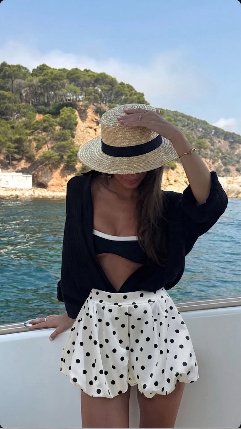 Jupe short Boule à pois