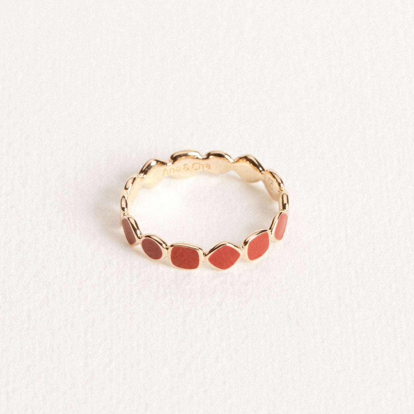 Bague Gioia email rouge