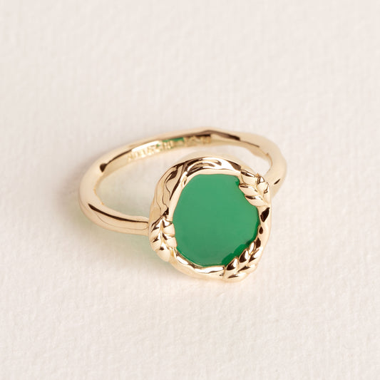 Bague Poppi Agate Verte