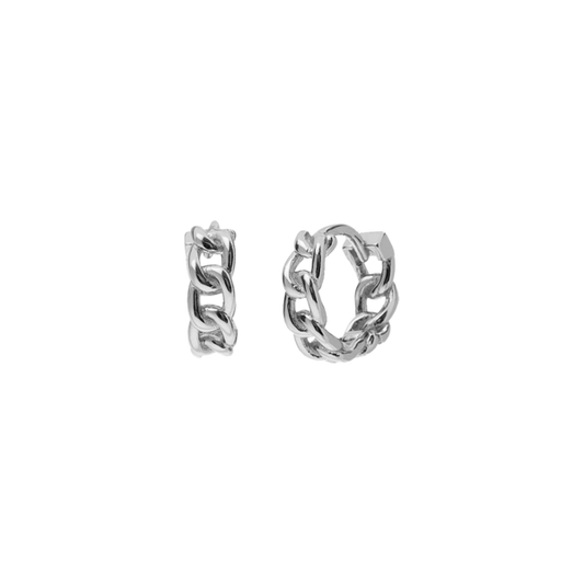 Créoles chaîne en argent