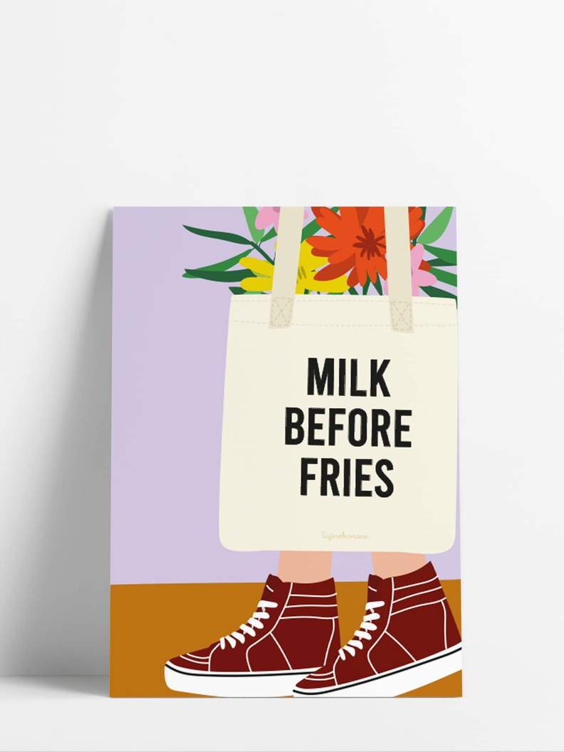 La mini'affiche Milk before fries