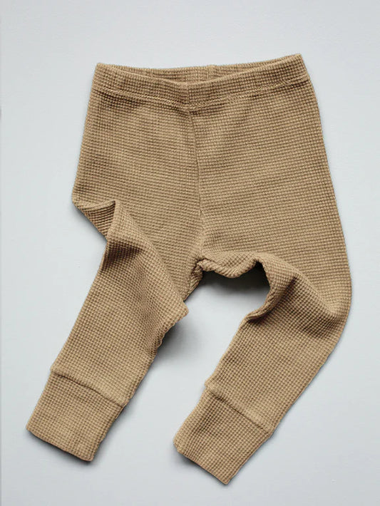 Legging gaufré camel